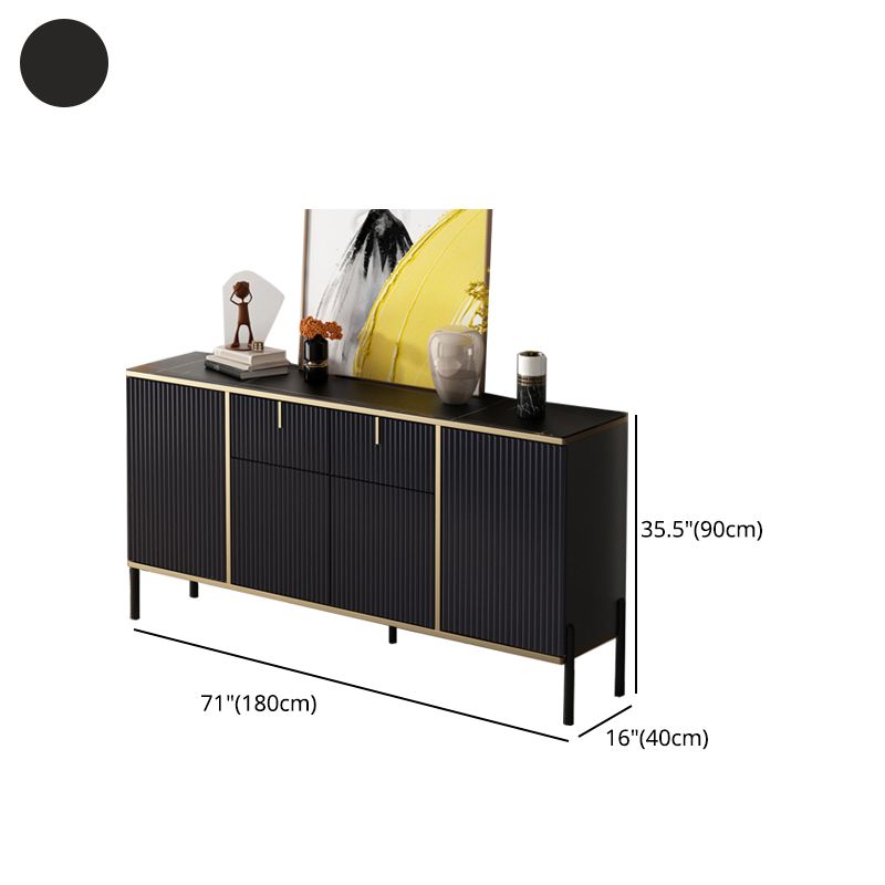 Glam Stone Sideboard Sala da pranzo Scaffali regolabili Sideboard