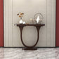 Solid Wood Half Moon Console Table 33.46" Tall 1-shelf Accent Table
