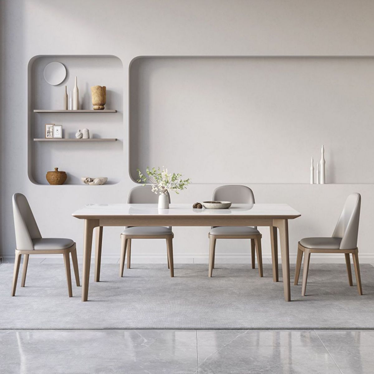 Modern Sintered Stone Dining Set 1/4/5/7 Pieces Dining Table Set for Home Use