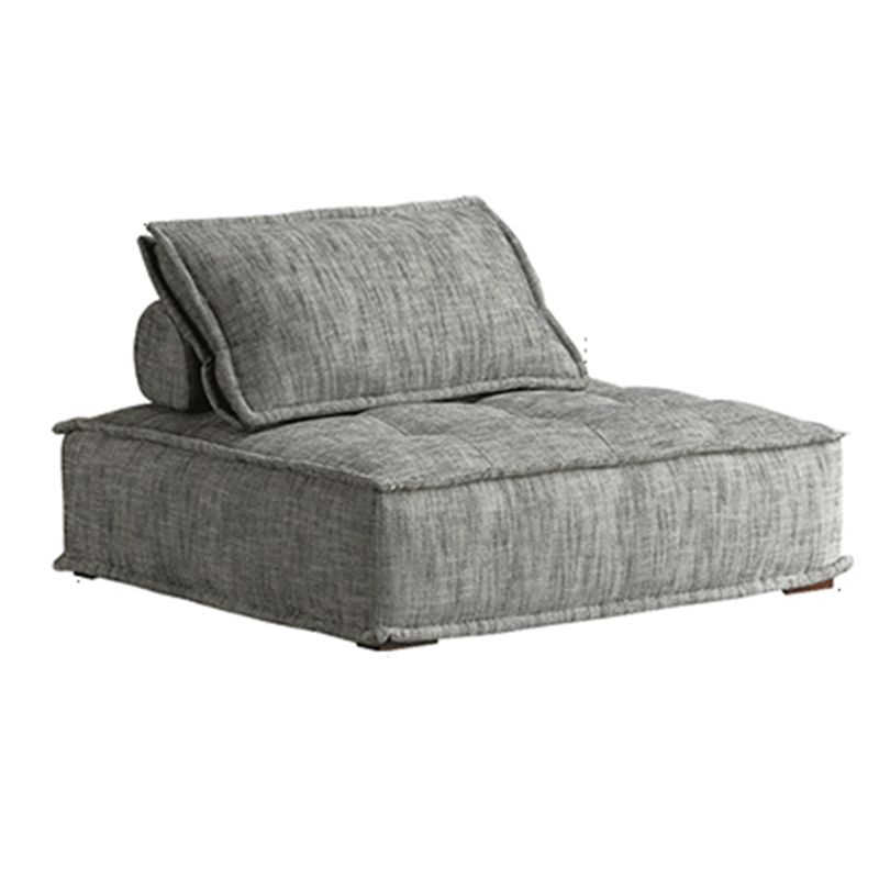 Almohadas contemporáneas asientos estacionarios estándar de lino sin brazo