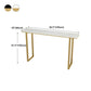 Glam Marble Bistro Table with Rectangle Table Top Sled Table - 41.3" H Clearhalo 'Bar Furniture' 'Bar Tables' 'bar_tables' 'furn' 'furn_bar_tables' 'Furniture' 'furniture_bar_tables' 'Kitchen & Dining Furniture' 1200x1200_5cf048d6-52ea-41df-b89a-630b8c6d7f95