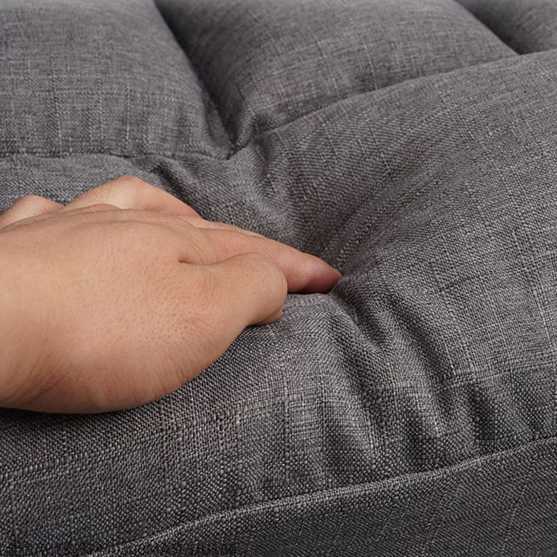 24.80" L x 25.59" W x 37.79" H Linen Convertible Chair Four-Leg Solid Wood Accent Chair Clearhalo 'Accent Chairs' 'accent_chairs' 'Chairs & Seating' 'furn' 'furn_accent_chairs' 'Furniture' 'furniture_accent_chairs' 'Living Room Furniture' 1200x1200_5cf22c78-c368-4a47-ba05-2255f539b69f