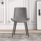 Industrial Design Leather Dining Chairs Solid Back Chair for Kitchen