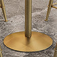 Glam Bar Table in Metal Pedestal Faux Marble Top Bar Dining Table for Small Places Clearhalo 'Bar Furniture' 'Bar Tables' 'bar_tables' 'furn' 'furn_bar_tables' 'Furniture' 'Kitchen & Dining Furniture' 1200x1200_5cf4e91a-3eb0-4868-82a7-d4770c3c787e