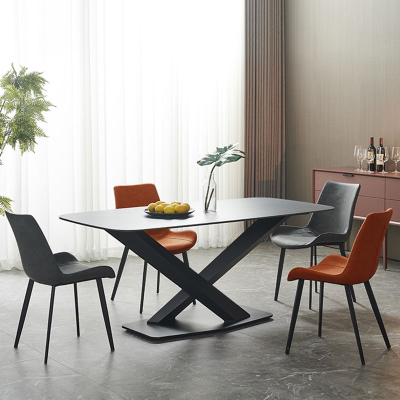 Contemporary Style Dining Chairs Armless Side Chairs for Kitchen with Metal Legs Clearhalo ' kitchen&dining_furn' 'Dining Chairs' 'Dining Tables & Seating' 'dining_chair' 'furn' 'furn_dining_chair' 'Furniture' 'furniture_dining_chair' 'Kitchen & Dining Furniture' 'kitchen' 1200x1200_5cf55f75-64d8-4d30-8b83-d0da9a8c858a