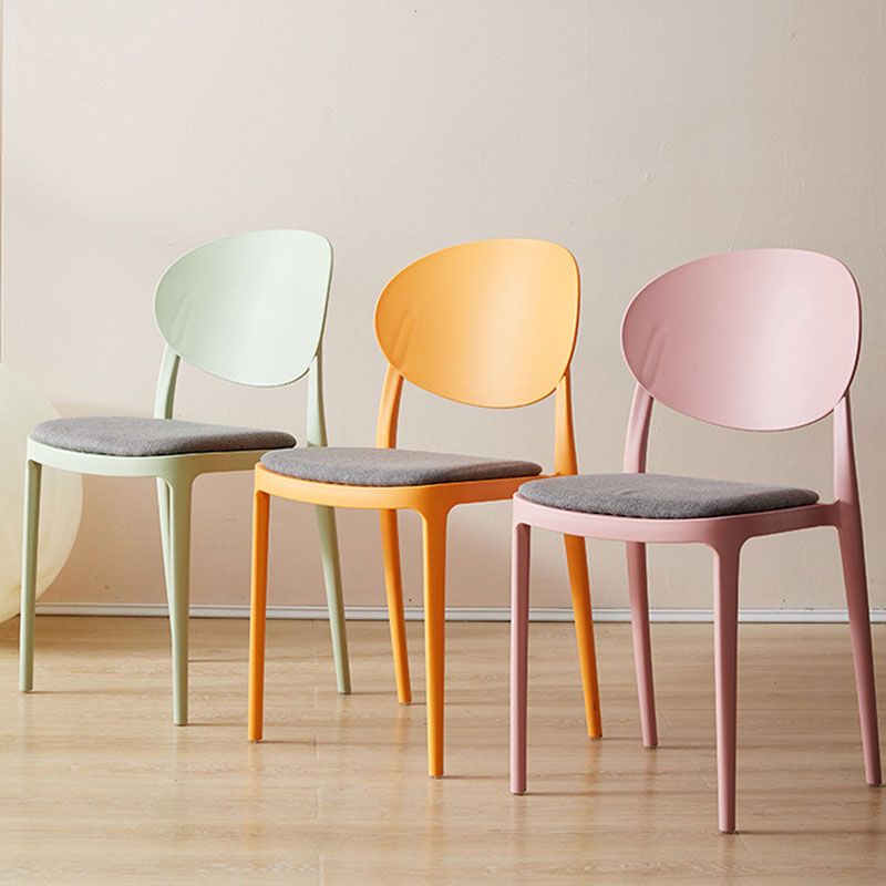 Contemporary Stackable Plastic Chair Open Back Kitchen Armless Chairs Clearhalo 'Dining Chairs' 'Dining Tables & Seating' 'dining_chair' 'furn' 'furn_dining_chair' 'Furniture' 'furniture_dining_chair' 'Kitchen & Dining Furniture' 1200x1200_5cf6e83f-4528-40db-8faf-d943d24f7939