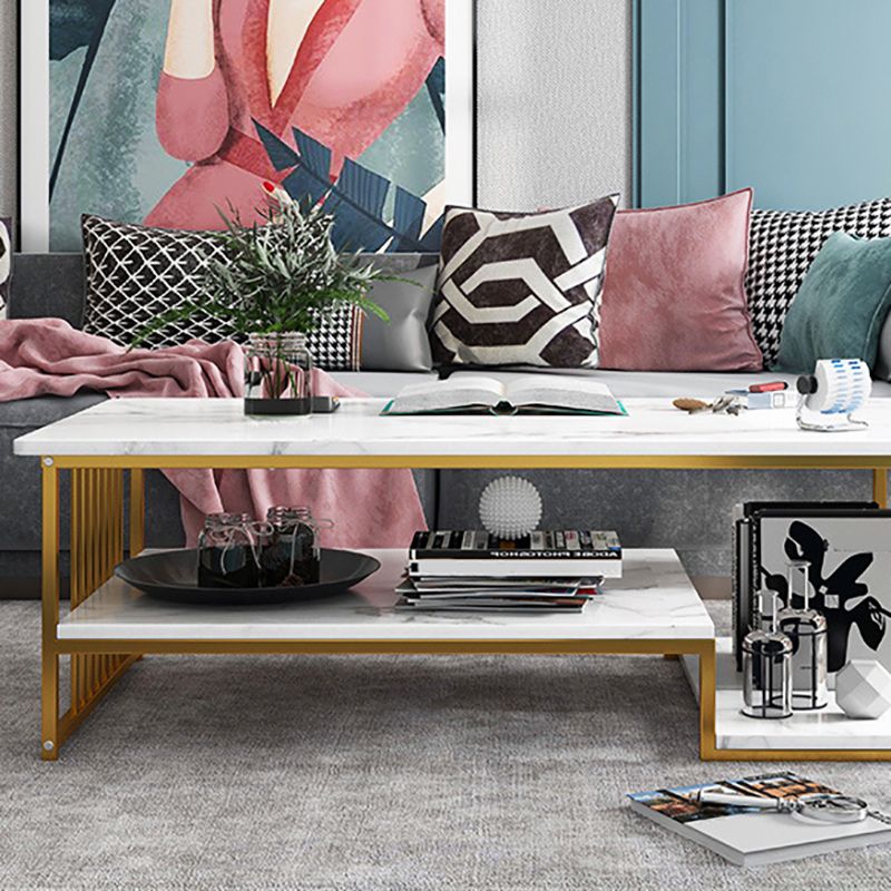 Rectangular Storage Coffee Table Contemporary Frame Cocktail Table for Home Clearhalo 'Coffee & Accent Tables' 'Coffee Tables' 'coffee_tables' 'furn' 'furn_coffee_tables' 'Furniture' 'furniture_coffee_tables' 'Living Room Furniture' 1200x1200_5cf86d18-1d79-40de-a5dc-b4a03236e773