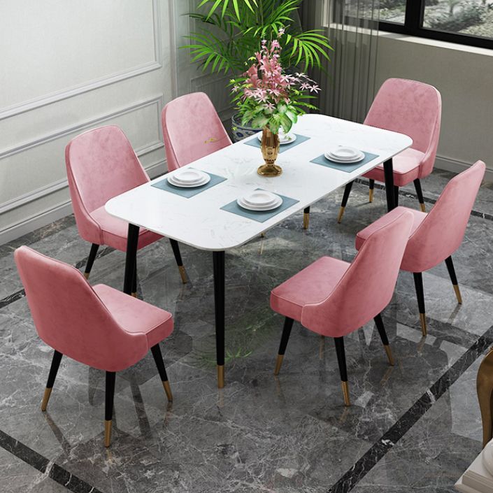 Set tavolo da pranzo contemporaneo Set da 1/2/7 pezzi per interni in pietra e ferro