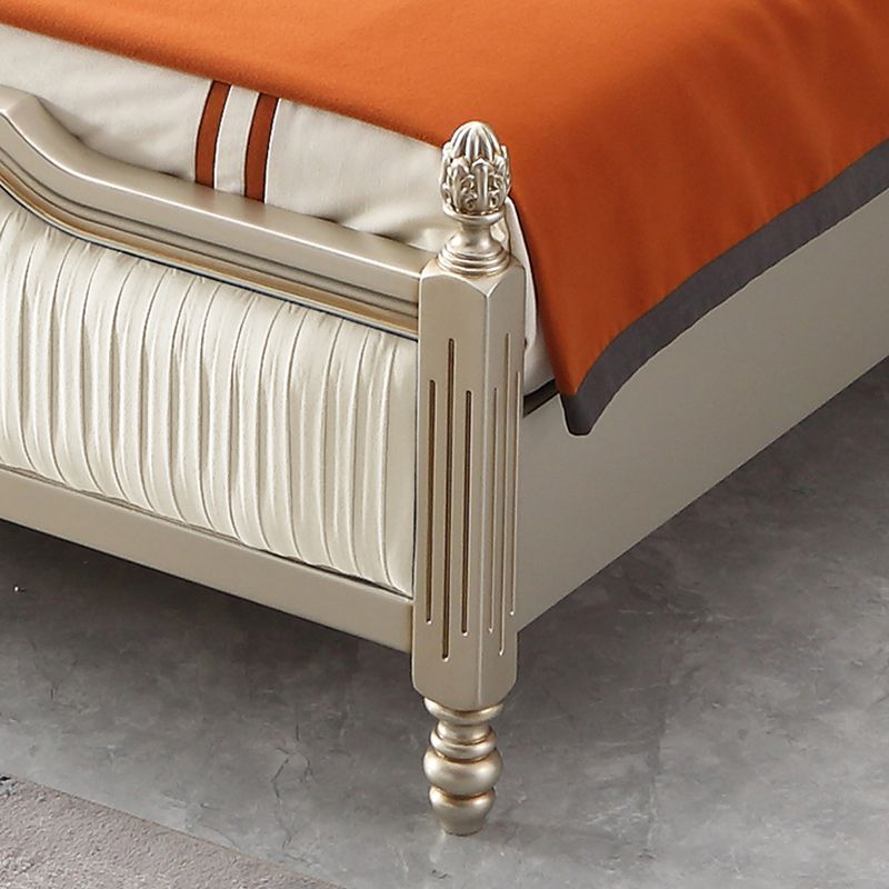 Victorian Upholstered Bed Frame with Nailhead Mattress Included Solid Wood Standard Bed Clearhalo 'Bedroom Furniture' 'Beds' 'furn' 'furn_beds' 'Furniture' 1200x1200_5cfaf6ce-26b1-41b7-8305-58fd6b12574f