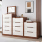 Cómoda de almacenamiento de madera contemporánea Cómoda de dormitorio vertical con cajones
