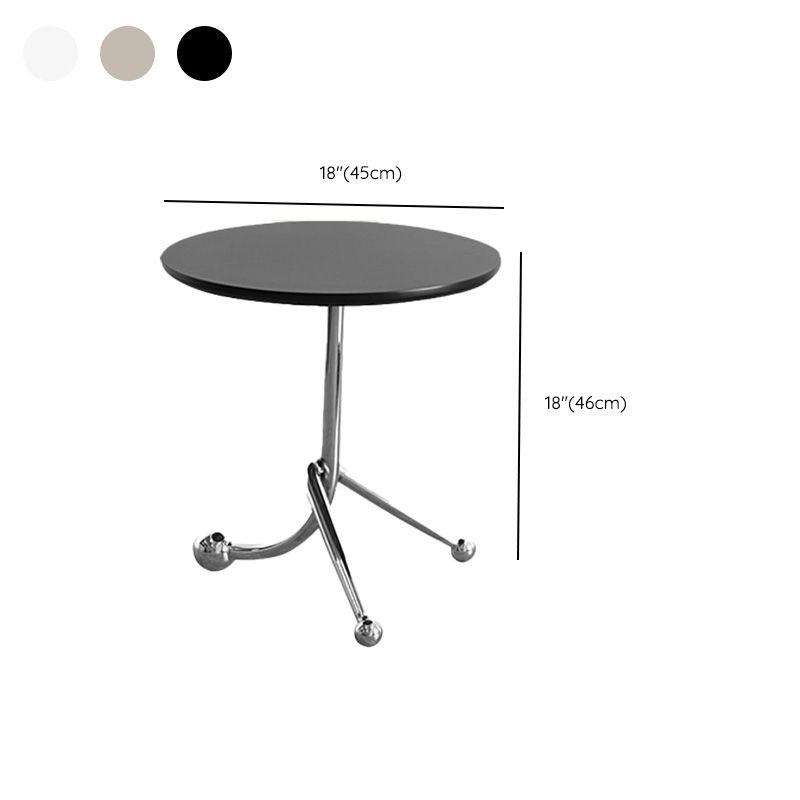 Pedestal Silver Base End Table with Round Top Sofa Side Accent Table Clearhalo 'Coffee & Accent Tables' 'End & Side Tables' 'end_side_tables' 'furn' 'furn_end_side_tables' 'Furniture' 'Living Room Furniture' 1200x1200_5cfcd17b-d5f4-4e7f-848f-0b04d4f77ff5