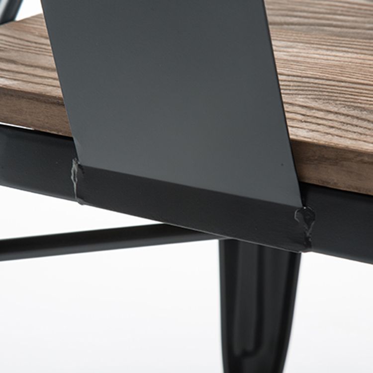 Slat Back Dining Arm Chair with Metal Legs Industrial Dining Armchairs for Coffee Bar Clearhalo ' kitchen&dining_furn' 'Dining Chairs' 'Dining Tables & Seating' 'dining_chair' 'furn' 'furn_dining_chair' 'Furniture' 'furniture_dining_chair' 'Kitchen & Dining Furniture' 'kitchen' 1200x1200_5cfcf0aa-b4c6-4120-97a2-53796a544eb7