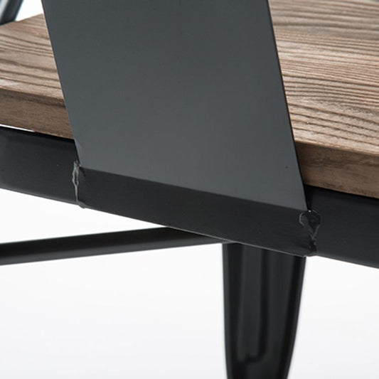 Slat Back Dining Arm Chair with Metal Legs Industrial Dining Armchairs for Coffee Bar Clearhalo ' kitchen&dining_furn' 'Dining Chairs' 'Dining Tables & Seating' 'dining_chair' 'furn' 'furn_dining_chair' 'Furniture' 'furniture_dining_chair' 'Kitchen & Dining Furniture' 'kitchen' 1200x1200_5cfcf0aa-b4c6-4120-97a2-53796a544eb7