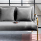 Velvet 3-seater Sofa with Pillow Top Arm for Apartment 28.35" High Clearhalo 'furn' 'furn_sofas' 'Furniture' 'Living Room Furniture' 'Sofa' 'sofas' 1200x1200_5cfddead-6b6f-4cb5-957c-3be2e6f4a991