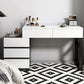 Modern Wooden Vanity Desk in White Modern with Drawers Dressing Table