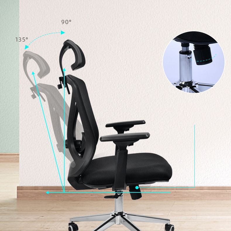 Modern & Contemporary Wheels Chair Microfiber Black High Back Chair Clearhalo 'furn' 'furn_office_chair' 'Furniture' 'Office Chairs' 'Office Furniture' 'office_chair' 1200x1200_5d008aa6-9159-472a-a4c0-f165170ee301