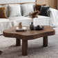 Contemporary 3 Legs Coffee Table Wood Cloud Shaped Cocktail Table