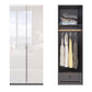 Contemporary Wooden Wardrobe White Colour Wardrobe Closet with Garment Rod