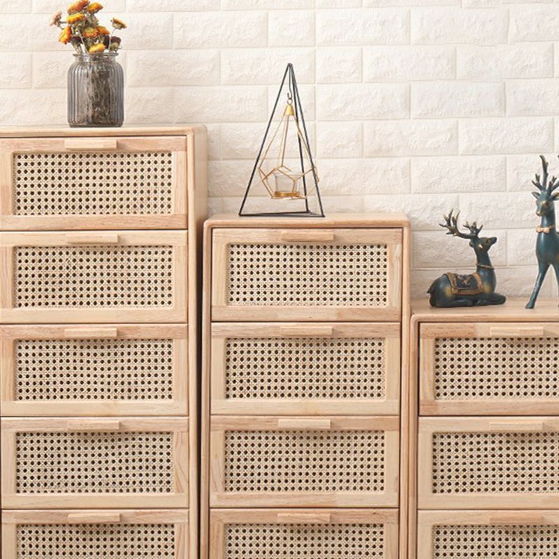11.81" Wide Accent Chest Rattan Rectangle Standard Chest with Drawers