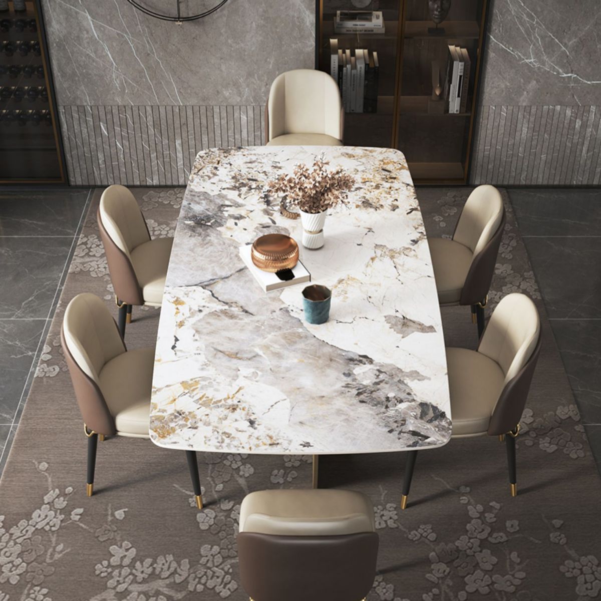 Metal Traditional Luxury Rectangle Table Sintered Stone Table for Dining Room and Kitchen Clearhalo ' dining_table' 'Dining Tables & Seating' 'Dining Tables' 'furn' 'furn_dining_table' 'Furniture' 'furniture_dining_table' 'Kitchen & Dining Furniture' 'kitchen&dining_furn' 'kitchen' 'kitchen_dining_table' 1200x1200_5d04e0ec-9b6d-4196-92a3-274868fb4641