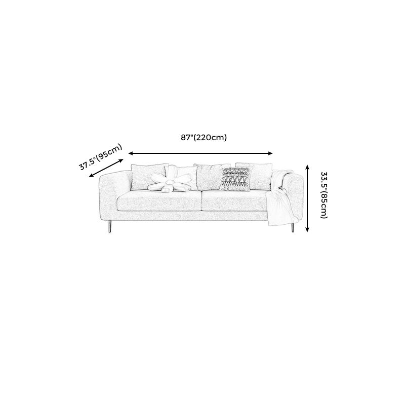 Modern Cotton Square Arm Sofa Pillow Back Settee for Living Room Clearhalo 'furn' 'furn_sofas' 'Furniture' 'furniture_sofas' 'Living Room Furniture' 'Sofa' 'sofas' 1200x1200_5d05486b-121b-4a31-ac4e-fb6e5ffd9f0c