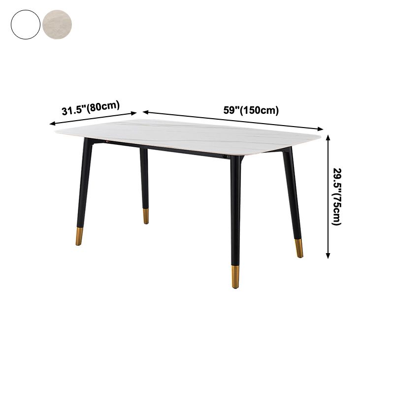 Rectangle Shape Luxury Dining Table Two-Color Fixed Table with Sintered Stone Clearhalo ' dining_table' 'Dining Tables & Seating' 'Dining Tables' 'furn' 'furn_dining_table' 'Furniture' 'furniture_dining_table' 'Kitchen & Dining Furniture' 'kitchen&dining_furn' 'kitchen' 'kitchen_dining_table' 1200x1200_5d063115-053d-4cd6-a370-415d4a8049ef