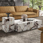 Block Coffee Cocktail Table Contemporary Slate Coffee Table Set