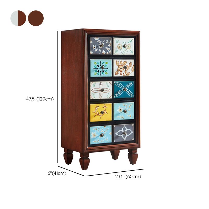 アメリカの伝統的な木製収納チェスト ホーム横型チェスト 引き出し付き