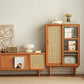 Server da pranzo moderno per scaffalature regolabili in legno in legno per soggiorno