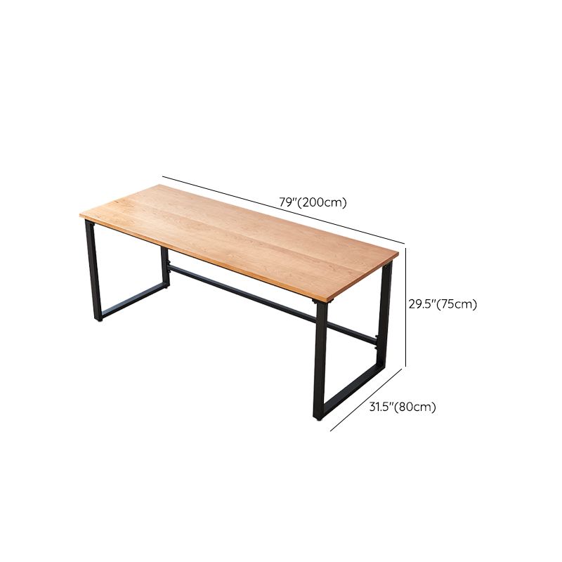 Modern Solid Wood Computer Desk Rectangular Shape Task Desk with Sled Base for Home Clearhalo 'furn' 'furn_office_desk' 'Furniture' 'Office Desks' 'Office Furniture' 'office_desk' 1200x1200_5d0872e0-377d-4875-8def-fe6c88dfed06