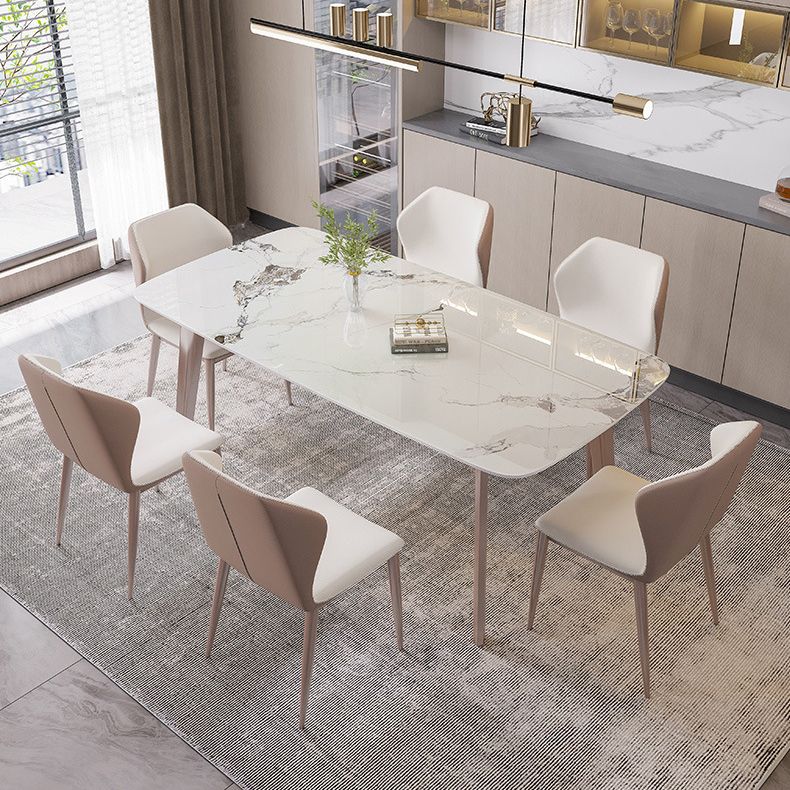 Modern 1/4/5/7 Pieces Dining Set Sintered Stone Dining Table Set for Kitchen Clearhalo 'Dining Room Sets' 'Dining Tables & Seating' 'dining_room_set' 'furn' 'furn_dining_room_set' 'Furniture' 'furniture_dining_room_set' 'Kitchen & Dining Furniture' 1200x1200_5d08d30e-4215-44a3-a6fb-d9935c55e3d2