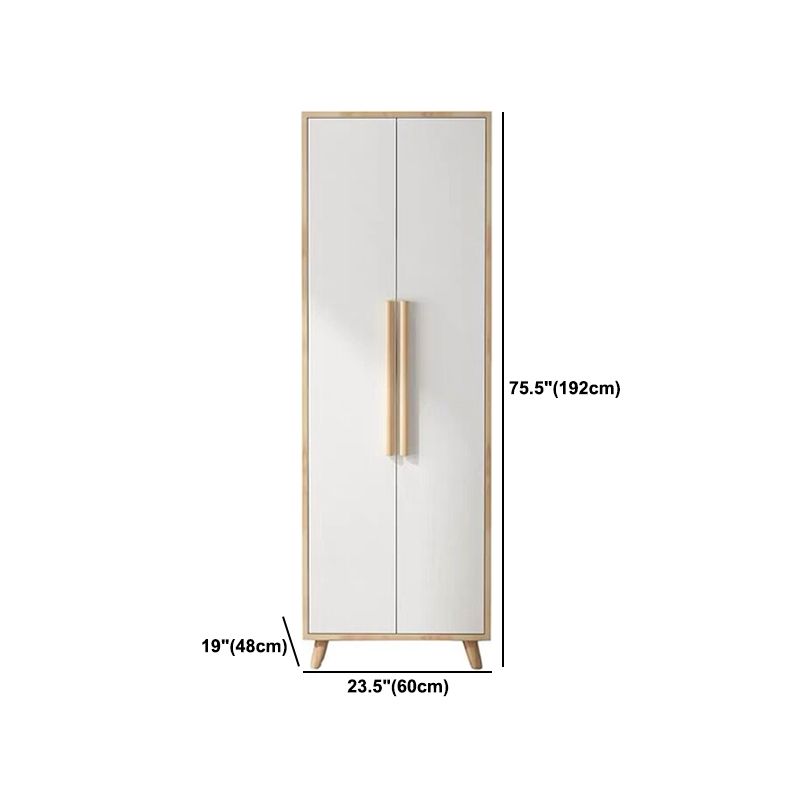 Armoire blanche moderne pour armoire en bois d'ingénierie à domicile avec portes à charnière
