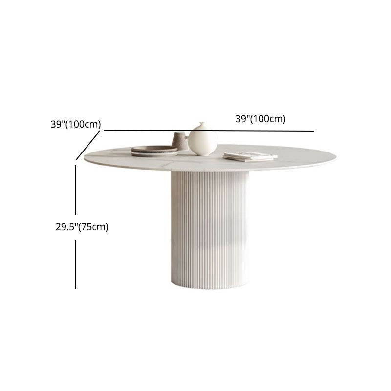 Modern 1/4/5/7 Pieces Dining Set Round Stone Dining Table for Dining Room Clearhalo 'Dining Room Sets' 'Dining Tables & Seating' 'dining_room_set' 'furn' 'furn_dining_room_set' 'Furniture' 'furniture_dining_room_set' 'Kitchen & Dining Furniture' 1200x1200_5d099685-cd33-4555-91d4-78c2bb712c4c