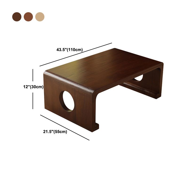 Rectangular Abstract Base Design Nordic Style Coffee Table Made of Solid Wood Clearhalo 'Coffee & Accent Tables' 'Coffee Tables' 'coffee_tables' 'furn' 'furn_coffee_tables' 'Furniture' 'Living Room Furniture' 1200x1200_5d0aa2b5-f11d-4b1d-9623-61dccd9159d6