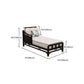 Traditional Style Cotton Chaise Lounge Bedroom Recessed Arms Chaise