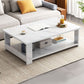 16.5"H Modern Style Wooden Base Top Rectangular Coffee Table Clearhalo 'Coffee & Accent Tables' 'Coffee Tables' 'coffee_tables' 'furn' 'furn_coffee_tables' 'Furniture' 'furniture_coffee_tables' 'Living Room Furniture' 1200x1200_5d0b0b98-aadf-4dd0-97c5-e130e015eae4