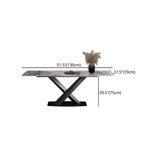 Contemporary 1/4/5/7 Pieces Dining Set Gray Sintered Stone Dining Table for Home Use Clearhalo 'Dining Room Sets' 'Dining Tables & Seating' 'dining_room_set' 'furn' 'furn_dining_room_set' 'Furniture' 'furniture_dining_room_set' 'Kitchen & Dining Furniture' 'kitchen&dining_furn' 'kitchen' 1200x1200_5d0b56db-51ae-440e-8347-004d58ebb71a