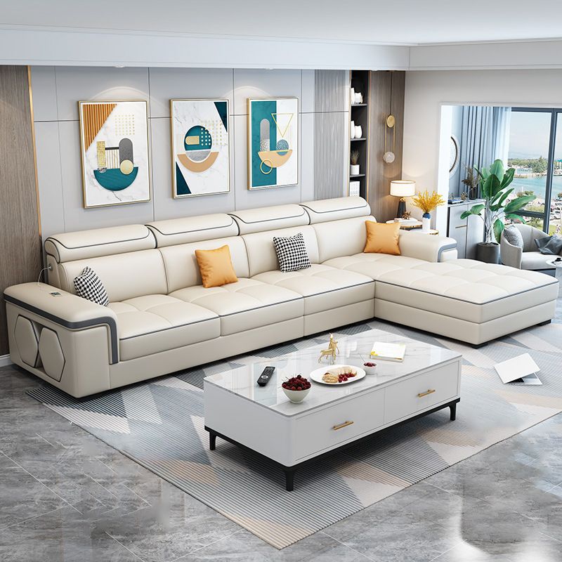 Contemporary L-shape Sectionals Right Hand Facing Sofa and Chaise for Living Room Clearhalo 'furn' 'furn_sectionals' 'Furniture' 'furniture_sectionals' 'kitchen' 'kitchen_sectionals' 'Living Room Furniture' 'Sectionals' 1200x1200_5d0d5d32-12f9-49bf-9a17-0f79ade4c8d5