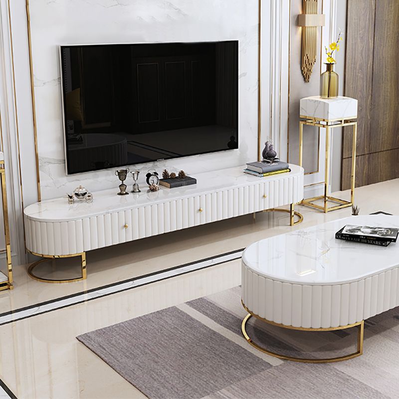 Scandinavian TV Media Stand 16" W Enclosed Storage TV Stand Console with Drawers Clearhalo 'furn' 'furn_tv_stands_entertainment_centers' 'Furniture' 'Living Room Furniture' 'TV Stands & Entertainment Centers' 'TV Stands & Media Storage Furniture' 'tv_stands_entertainment_centers' 1200x1200_5d0e8d81-ebfa-4e23-94e5-9246184ed174