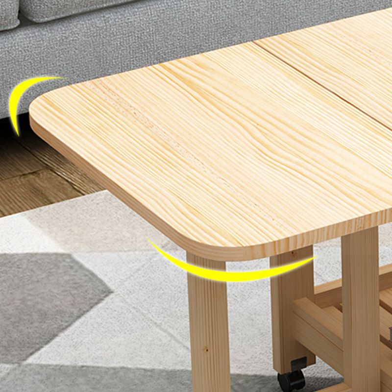 Contemporary Natural Rectangle Coffee Table Single Folding Cocktail Table Clearhalo 'Coffee & Accent Tables' 'Coffee Tables' 'coffee_tables' 'furn' 'furn_coffee_tables' 'Furniture' 'Living Room Furniture' 1200x1200_5d0eff53-be0f-4481-b38c-ae910d7f987b
