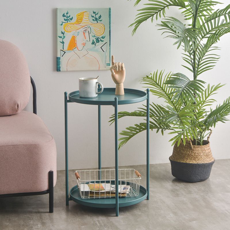 ミッドセンチュリーラウンドトレイトップサイドエンドテーブル4脚サイドテーブル