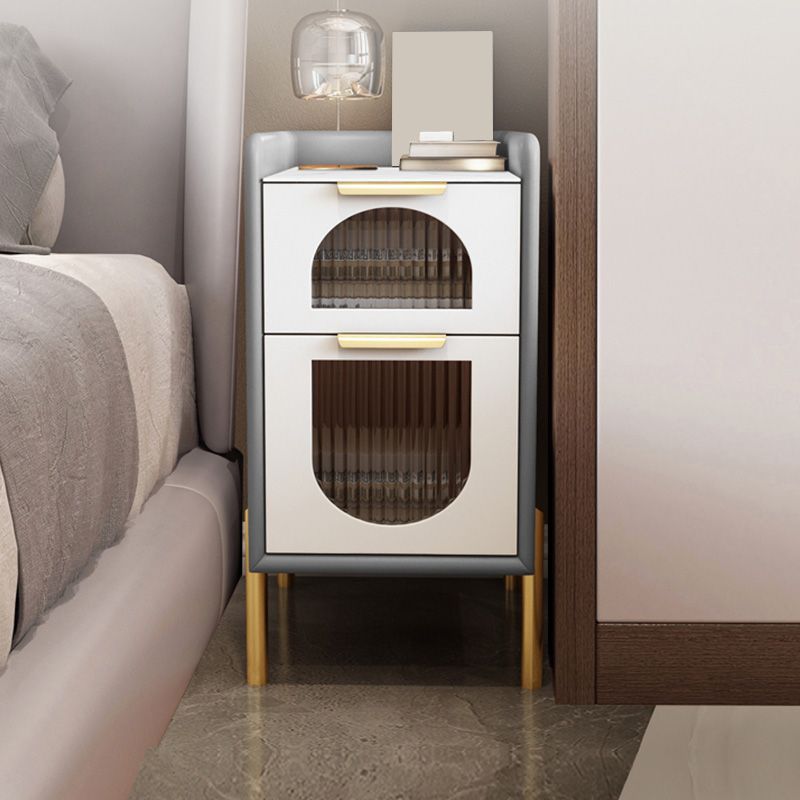 Moderner Nachttisch Stein Akzenttisch Nachttisch mit Schubladen