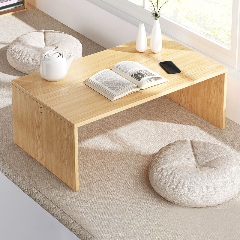 Brown Rectangular Coffee Table Sled Base Wooden Cocktail Table Clearhalo 'Coffee & Accent Tables' 'Coffee Tables' 'coffee_tables' 'furn' 'furn_coffee_tables' 'Furniture' 'Living Room Furniture' 1200x1200_5d1289d8-a46a-405d-b5c9-2e2713d79a76