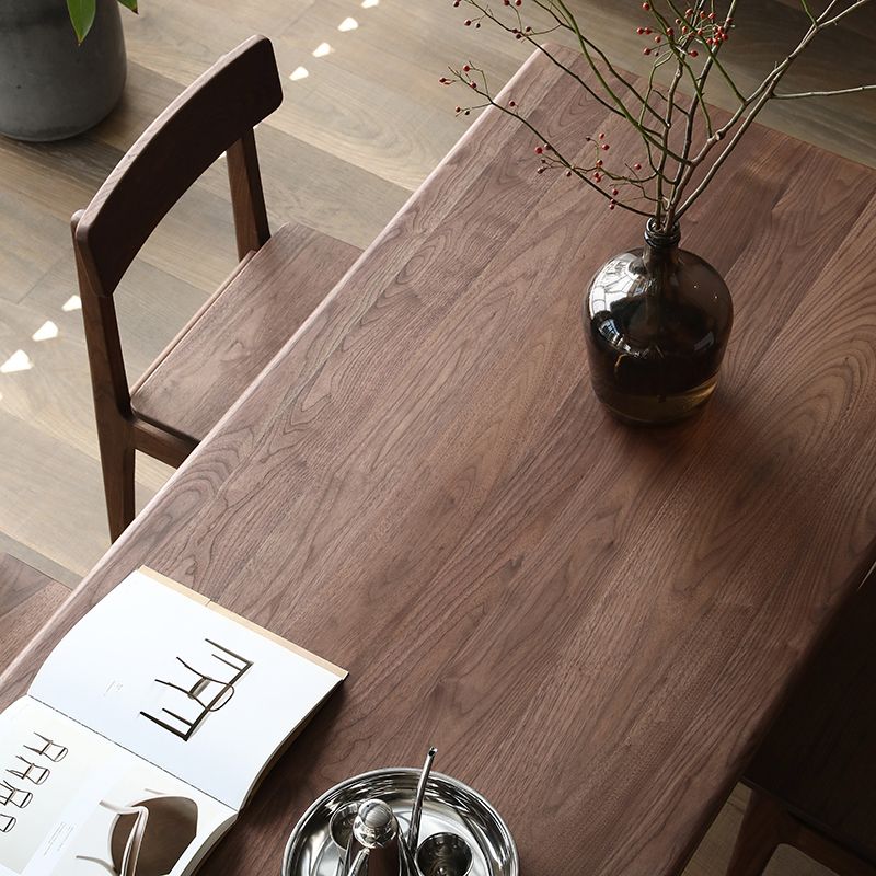 Contemporary Style Dining Table Rectangle 4 Legs Furniture for Dining Room Home Clearhalo 'Dining Tables & Seating' 'Dining Tables' 'dining_table' 'furn' 'furn_dining_table' 'Furniture' 'furniture_dining_table' 'Kitchen & Dining Furniture' 'kitchen' 'kitchen_dining_table' 1200x1200_5d12e5be-89ea-4737-aa50-9bc131ff821e