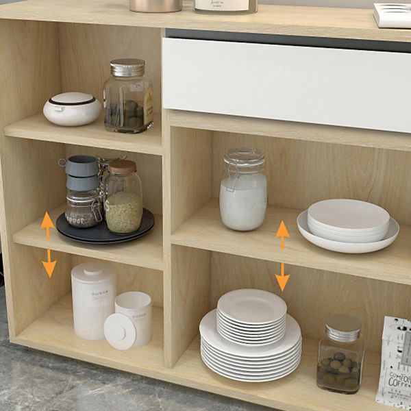 Artificial Wood Living Room Sideboard Cabinet Modern Credenza with Storages and Drawer Clearhalo 'buffet_sideboard' 'Buffets & Sideboards' 'furn' 'furn_buffet_sideboard' 'Furniture' 'furniture_buffet_sideboard' 'Kitchen & Dining Furniture' 1200x1200_5d132ed7-e3cd-4db3-82c3-a257ea4f7456