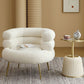 White Barrel Chair Arms Included Lounge Chair for Living Room Clearhalo 'Accent Chairs' 'accent_chairs' 'Chairs & Seating' 'furn' 'furn_accent_chairs' 'Furniture' 'Living Room Furniture' 1200x1200_5d13fabd-a237-440b-8c39-2ac2de609e2f