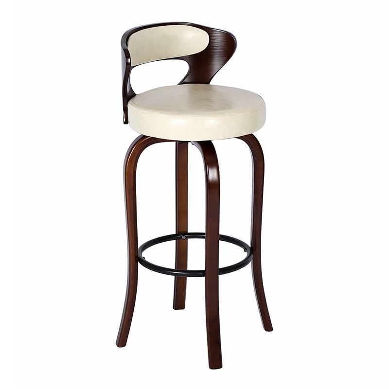 Modern Armless Backrest Counter Stool Wood Kitchen Bar Stool with Pedal and Cushion Clearhalo 'Bar Furniture' 'Bar Stools' 'bar_stools' 'furn' 'furn_bar_stools' 'furniture_bar_stools' 'Kitchen & Dining Furniture' 'kitchen&dining_furn' 'kitchen' 'kitchen_furn' Furniture' 1200x1200_5d14c70e-5b3b-4bf4-ba39-5d0cfe901941