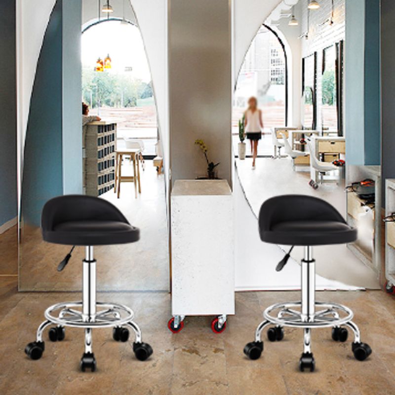 Modern Rotatable Liftable Counter Stool Steel Barber Shop Bar Stool with Cushion Clearhalo 'Bar Furniture' 'Bar Stools' 'bar_stools' 'furn' 'furn_bar_stools' 'furniture_bar_stools' 'Kitchen & Dining Furniture' 'kitchen&dining_furn' 'kitchen' 'kitchen_furn' Furniture' 1200x1200_5d14f699-7165-49fe-b333-633b451900b0