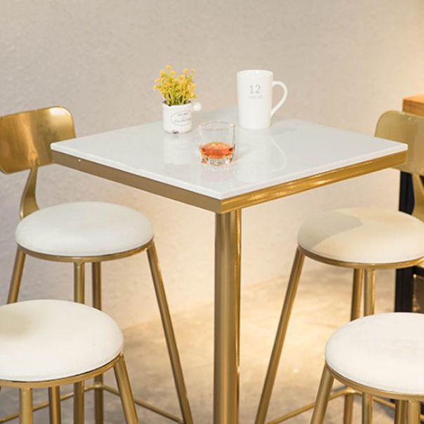 Artificial Marble Bar Table Glam Style Gold Base Bistro Table for Coffee Shop Clearhalo 'Bar Furniture' 'Bar Tables' 'bar_tables' 'Furniture' 'furniture_bar_tables' 'Kitchen & Dining Furniture' 1200x1200_5d164d35-fca6-451c-85a5-ccb6a0f2e9c9