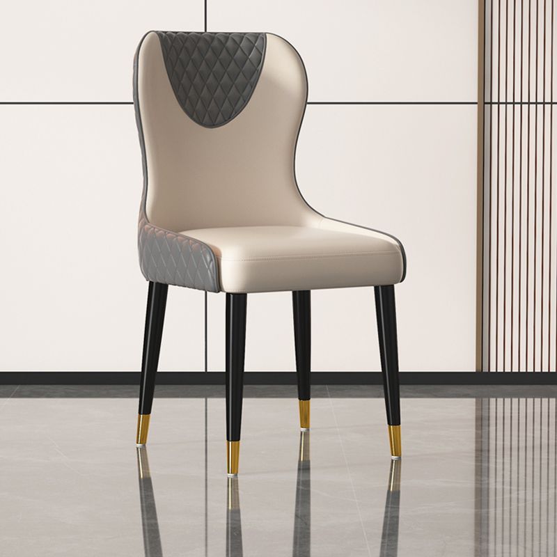 Chaise latéral glam glam glam chaise latéral en cuir rembourré pour la maison